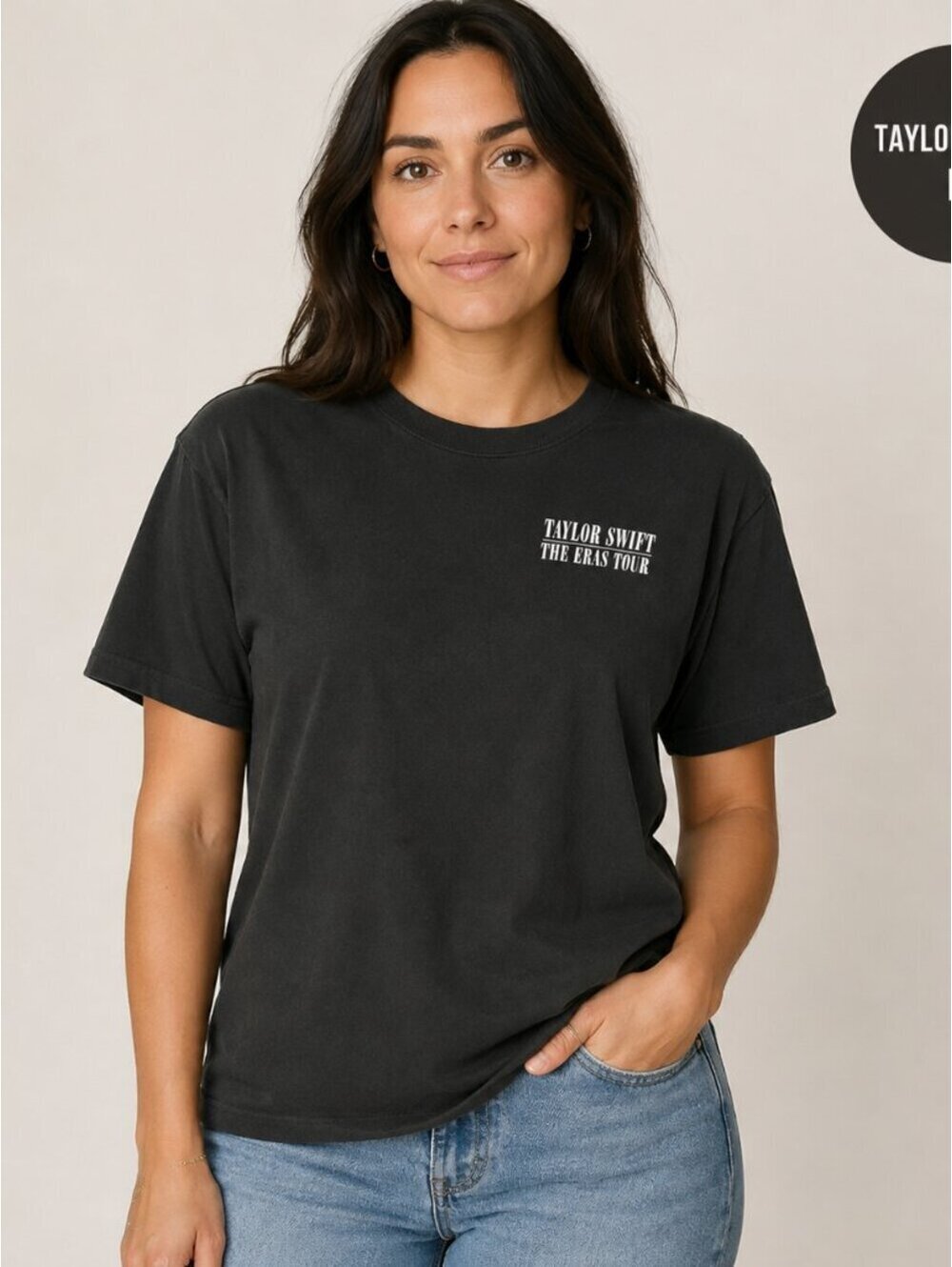 Taylor Swift - The Eras Tour Black Graphic Tee | Sz Med